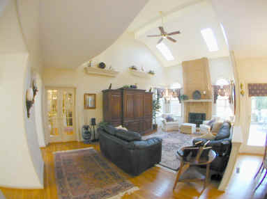 2 Story Family Room with Gas Log Fireplace